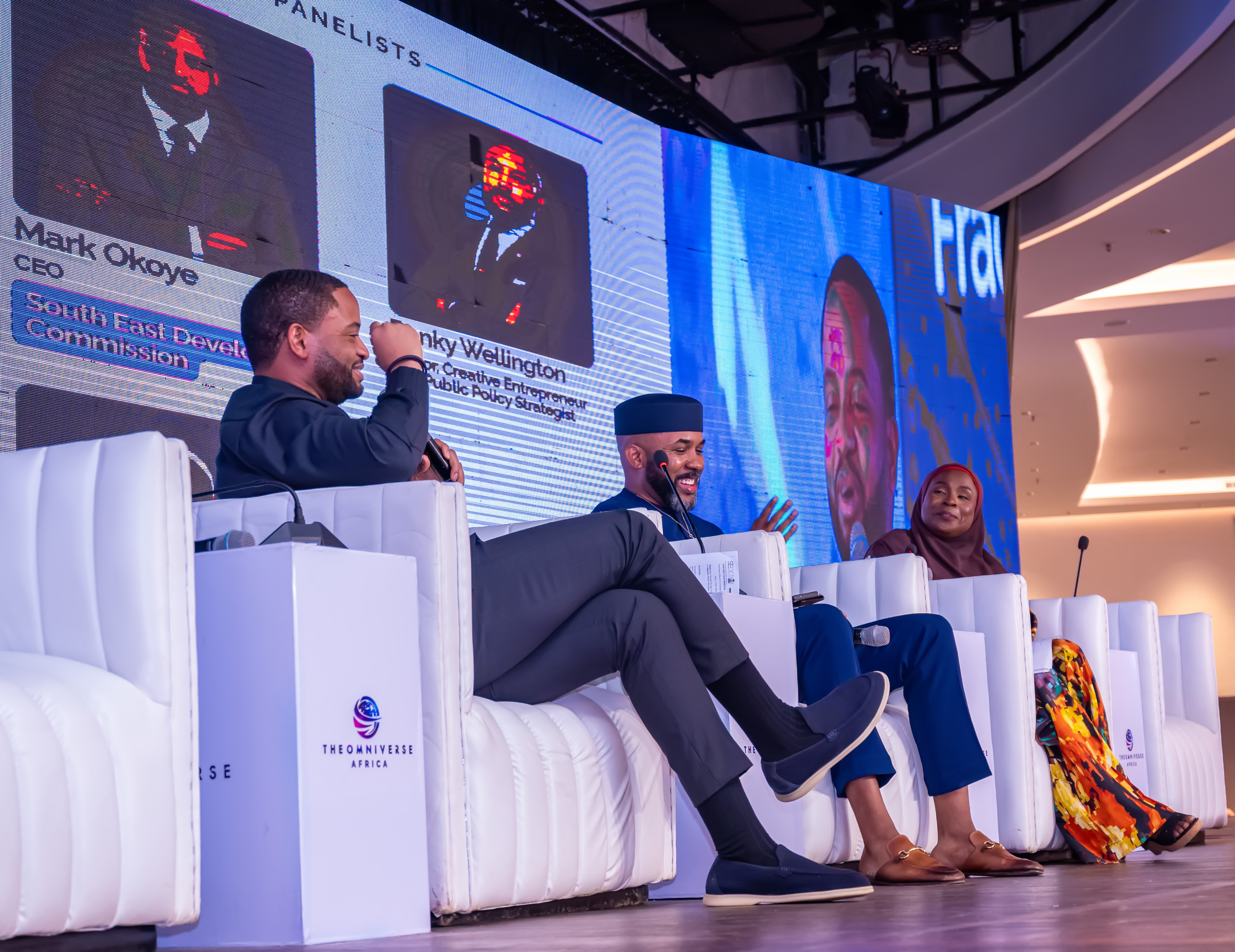Speakers on stage